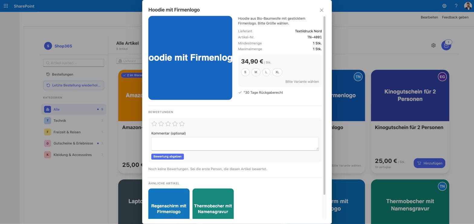 Detailansicht eines Artikels